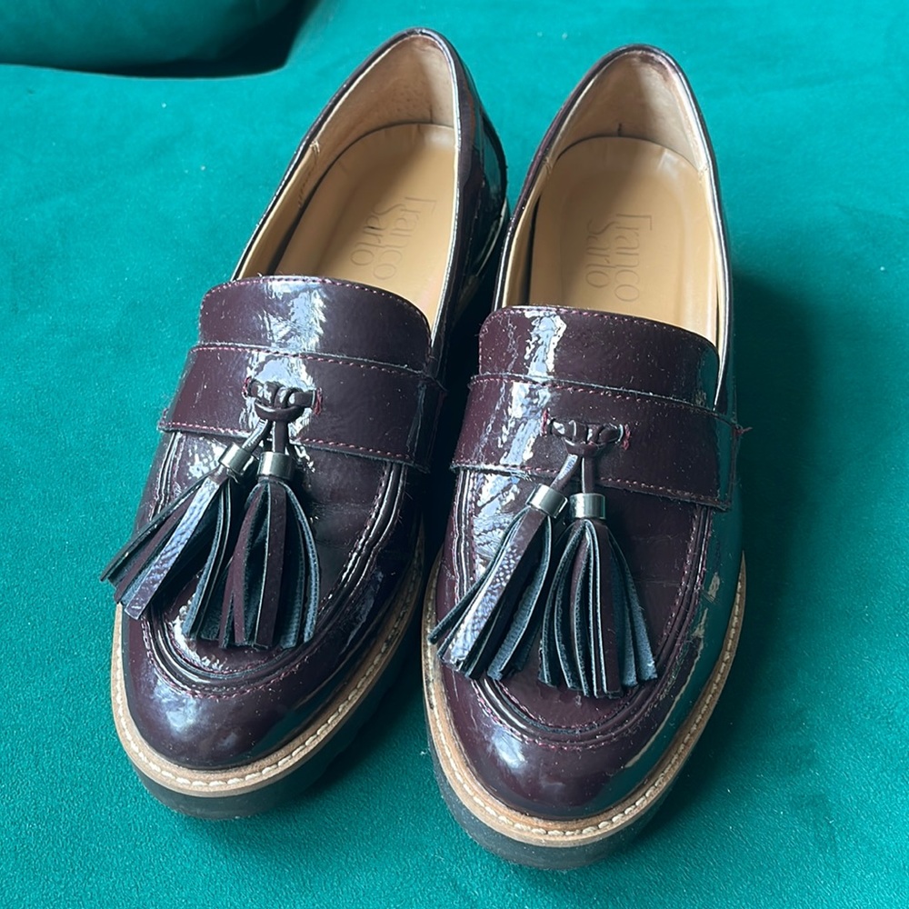 Franco Sarto maroon loafers